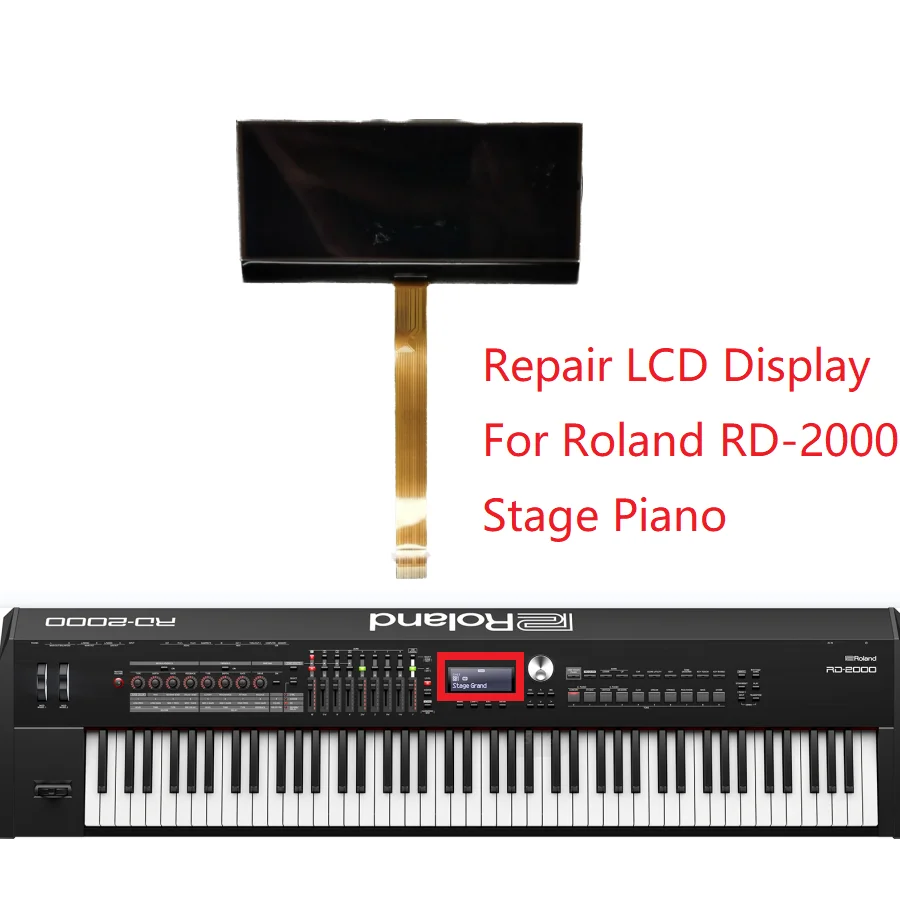 

Original LCD Display For Roland RD-2000 Stage Piano Matrix Screen Repair （No backlight）