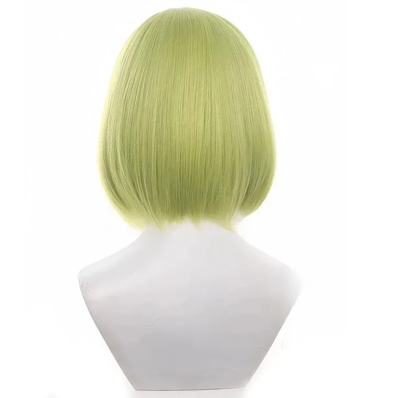 Witch Hat Atelier Inspired Coco Cosplay Wig Short Green Bob Hair Heat Resistant Fiber Wig for Anime Cosplay Halloween view 6