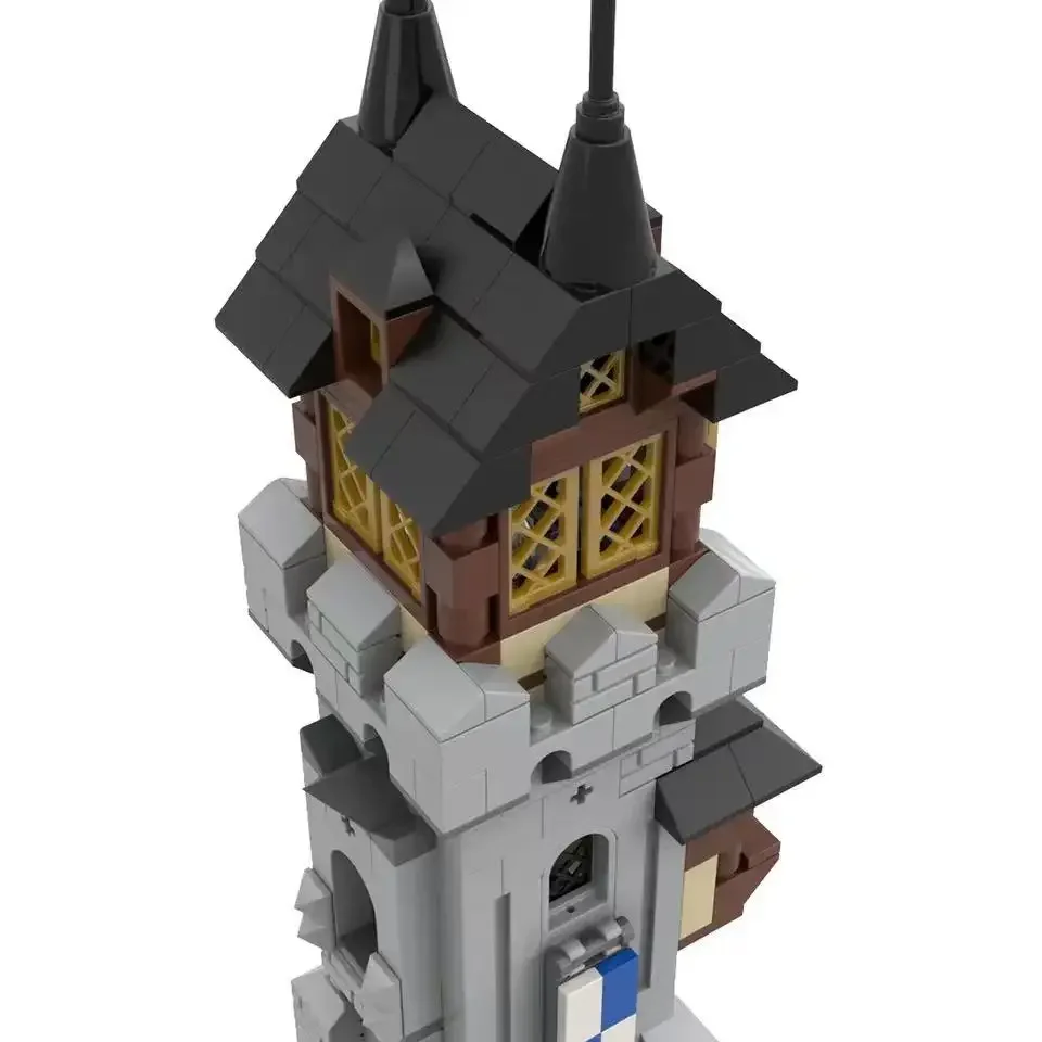 MOC Medieval Magic castle Model Building blocks Elf Tower Secret Lab DIY Assembled Brick Building Toys Gift For Kids