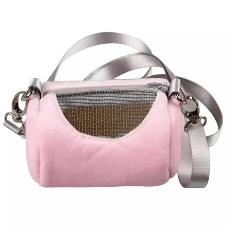 الهامستر الناقل حقيبة أنيقة صغيرة الحيوانات الأليفة نزهة اسطوانة الكتف غينيا الدافئة تنفس السرير السنجاب القنفذ منزل قفص عش العرض