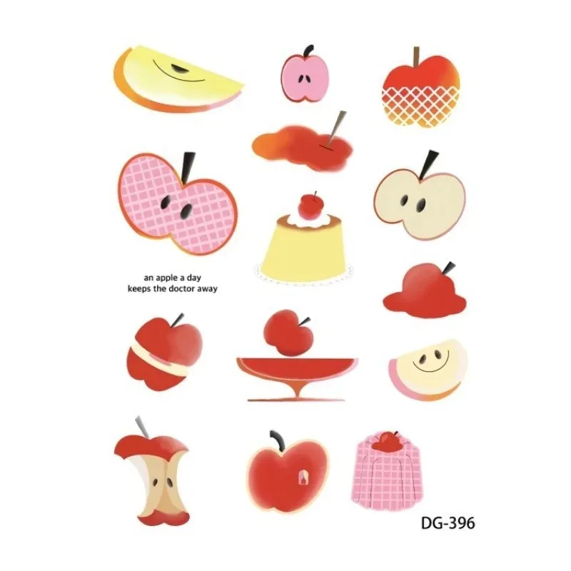 1Pc Retro Rood fruit Jelly Relief Stickers voor Telefoon Case Computer Koptelefoon Fun kinderen DIY 3D Epoxyhars Briefpapier decals