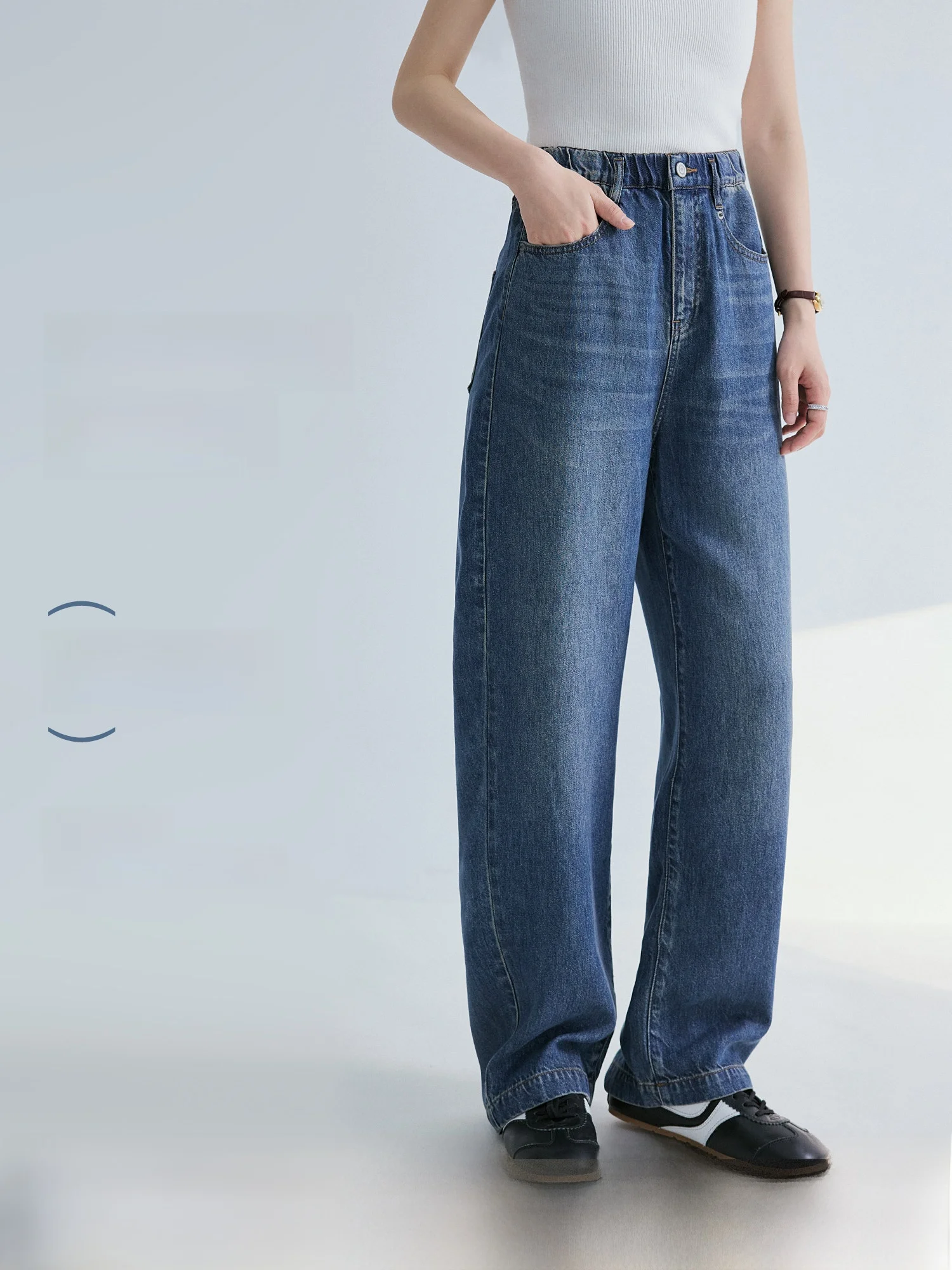

Banana Shaped Wide Leg Jeans Women's Loose Fit Commuter Friendly Spring Summer New Style Pear Shape Casual Loose Leggings
