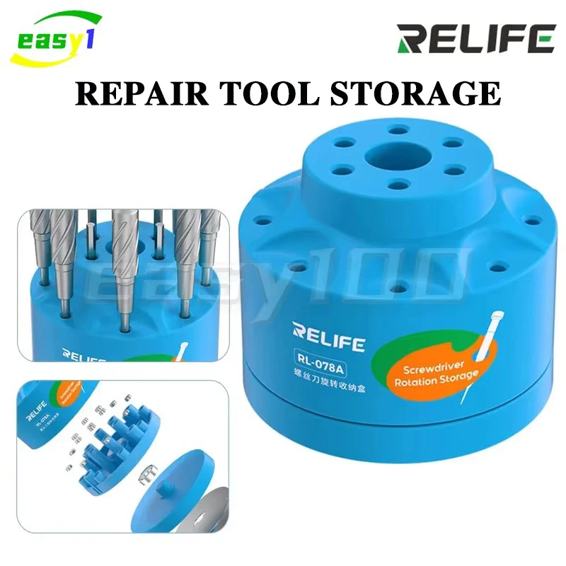 

Screwdriver Storage Rotation Repair Tool Storage Rack Multi-hole Slot Storage Classification Storage Box Tool RELIFE RL-078A