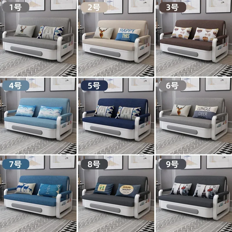 Sofa dual-purpose simple multi-functional storage telescopic living room push-pull sofa foldable