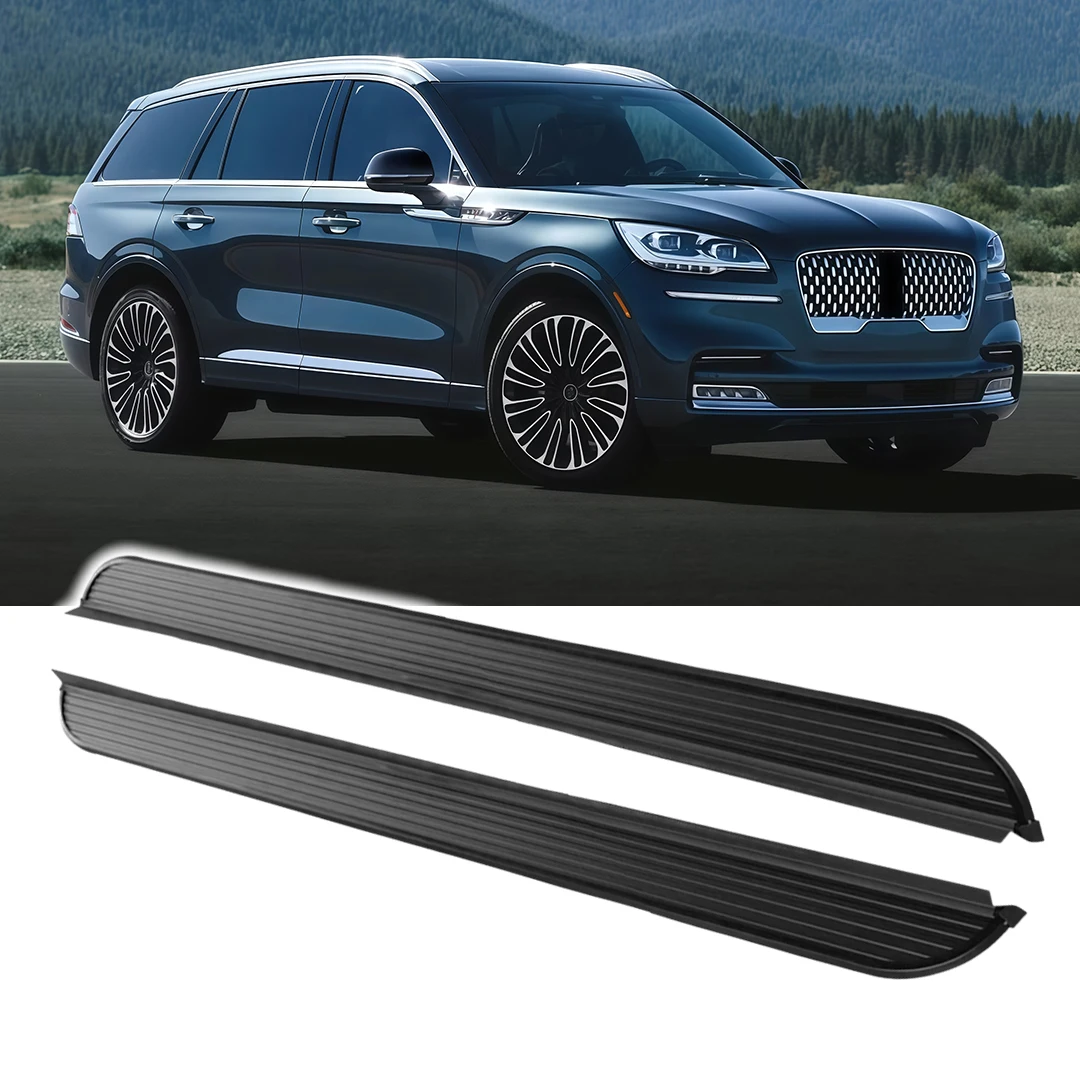 2Pcs Fits for Lincoln Aviator 2020-2023 2024 2025 Fixed Door Side Step Pedal Running Board Nerf Bar