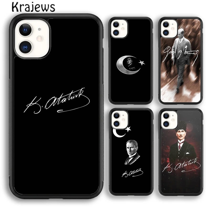 Надпись krajew Mustafa Kemal Ataturk чехол для телефона iPhone 15 SE2020 14 6 7 8 plus XR XS 11 12 13 pro max coque Shell Fundas