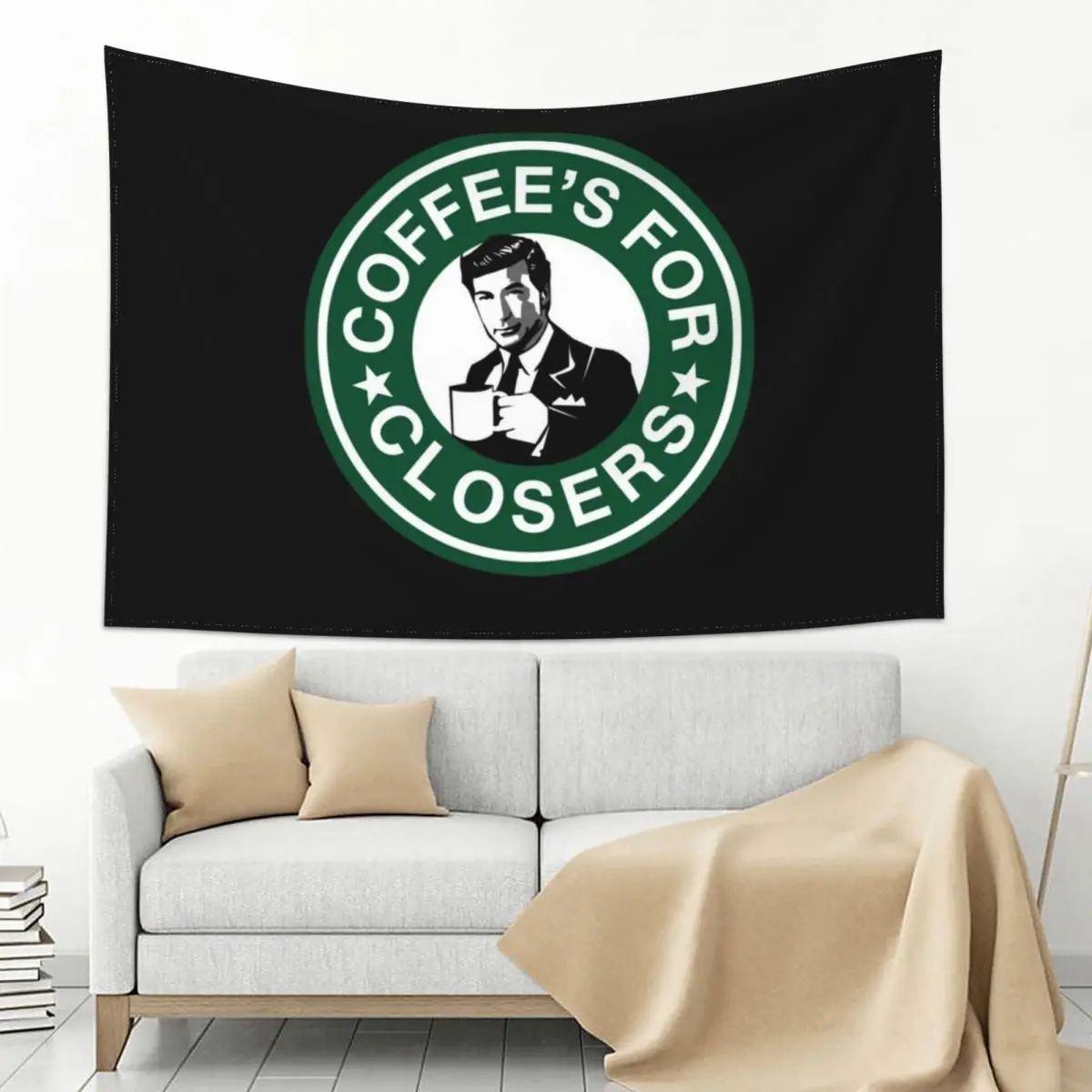 

Coffee's for Closers Parody Tapestry Tapete For The Wall Room Decor Home Decoration Accessories Wall Mural Tapestry