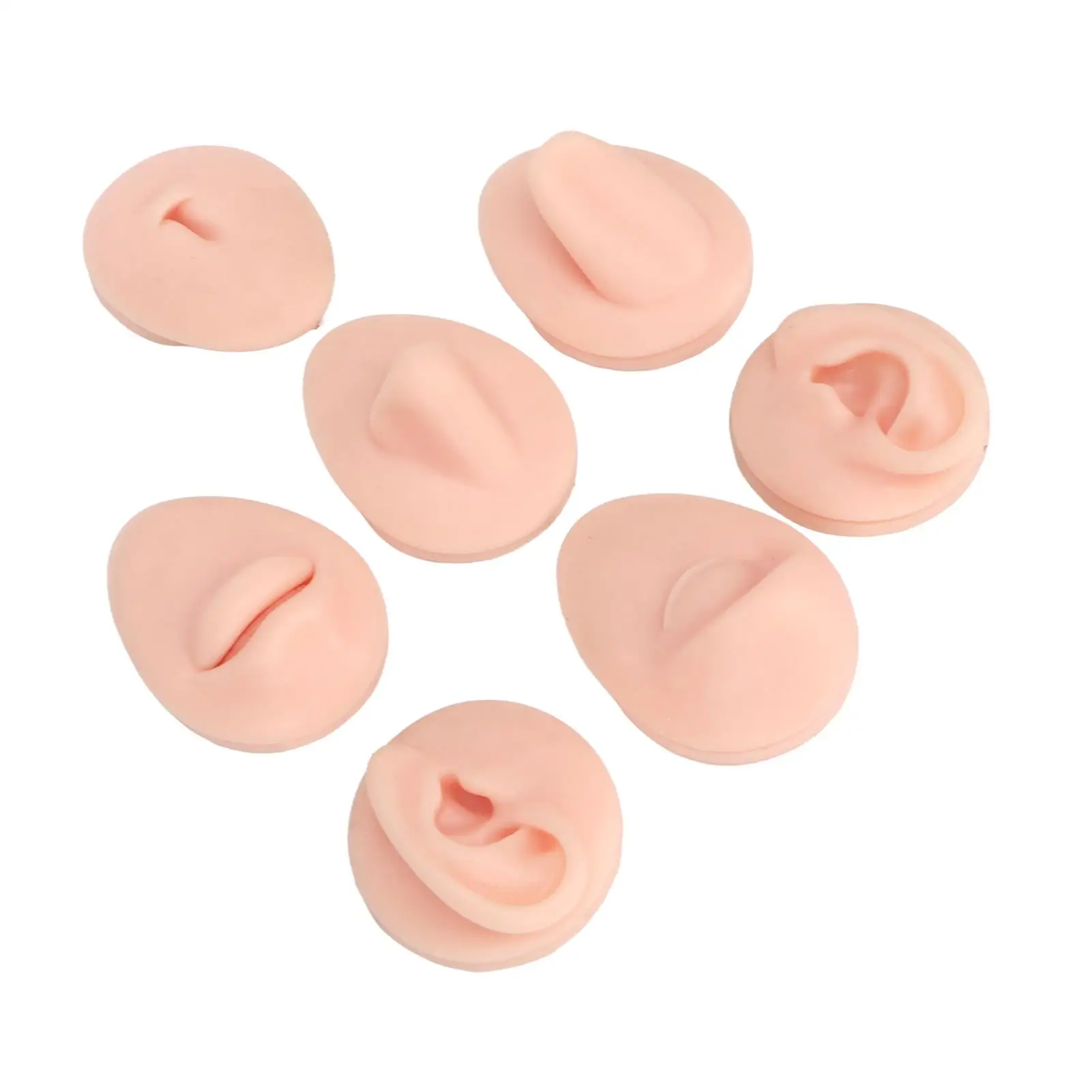 Microblading Silicone Piercing Model for Ear, Mouth, Nose - Soft & Durable