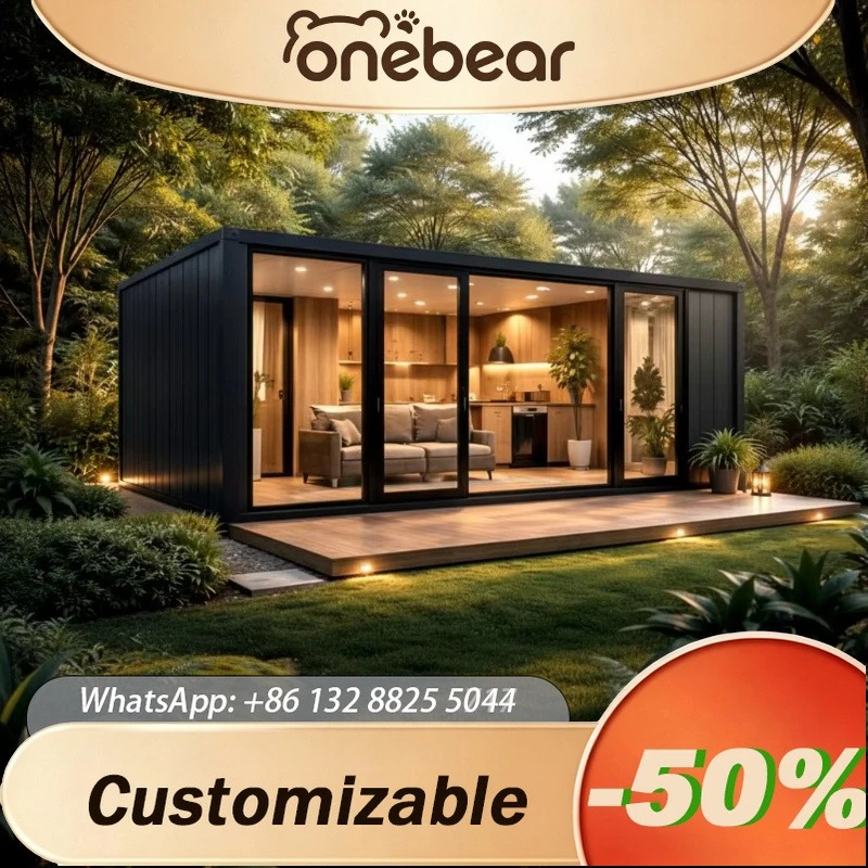 Any Size Custom Prefabricated Modular Container House Portable Cabin With Bathroom Kitchen For Hotel Office Shop Warehouse