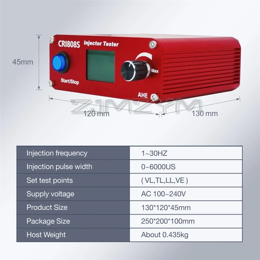 

AQ-CRI808S Electromagnetic Piezoelectric Jet Tester AC110V/220V DC24V Injection Test Equipment Machine AHE Diesel Repair Tool