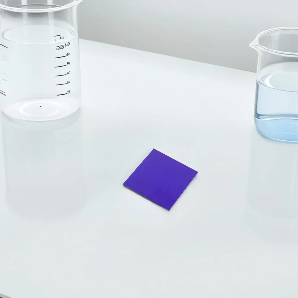 2Pcs Cobalt Glass Sheets 5x5cm Flame Color Reaction Experiment Device Heat Resistant