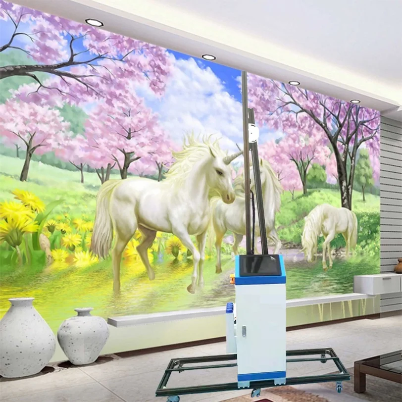 Portable UV Wall Printer Vertical Inkjet 3D 5D Mural Machine for Home Decor Shop Window Display Art Customized High Quality