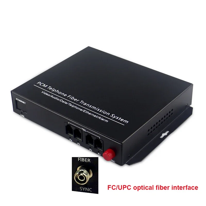 

Прожектор, 4-портовая телефонная линия в оптоволоконный преобразователь FXO/FXS, телефон через оптоволокно для линии RJ11 PBX