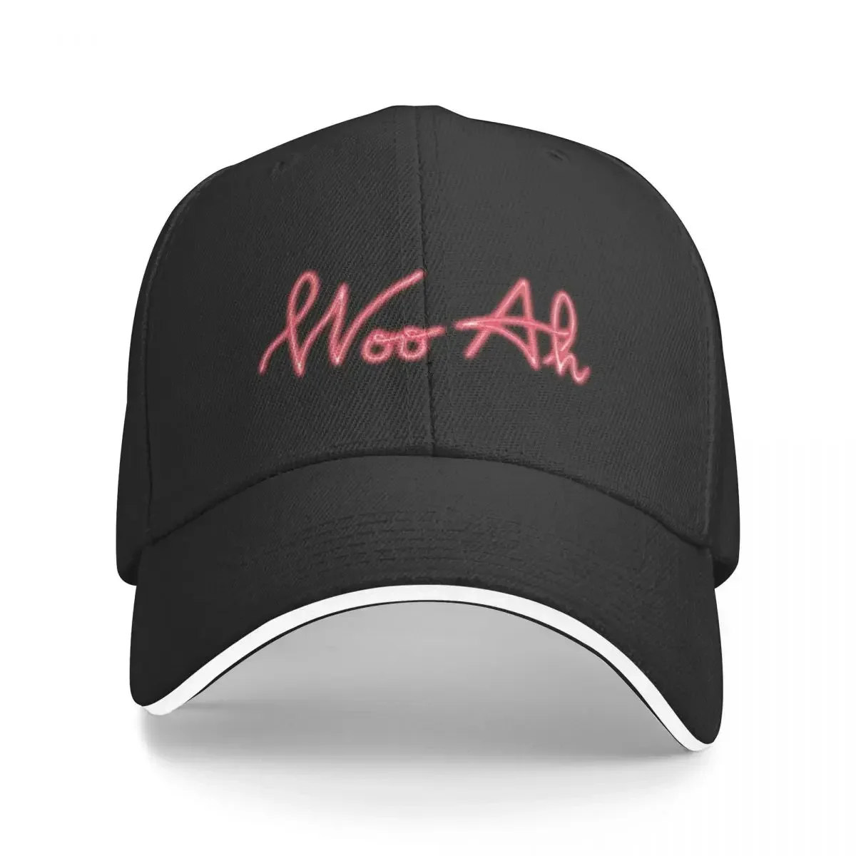 

Coral Neon Woo-Ah - no background Baseball Cap Golf Cap Luxury Hat Snap Back Hat Mens Tennis Women's