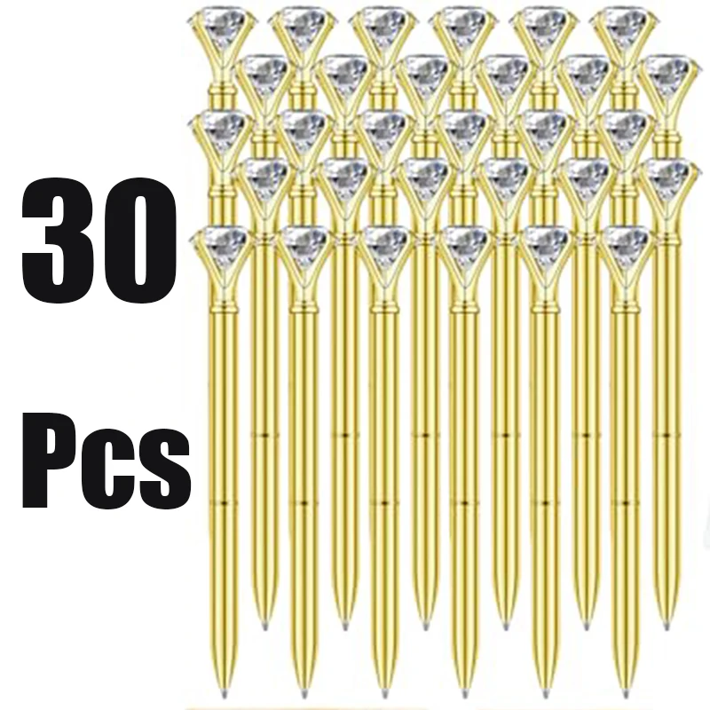 paquete-de-30-boligrafos-metalicos-dorados-con-diamantes