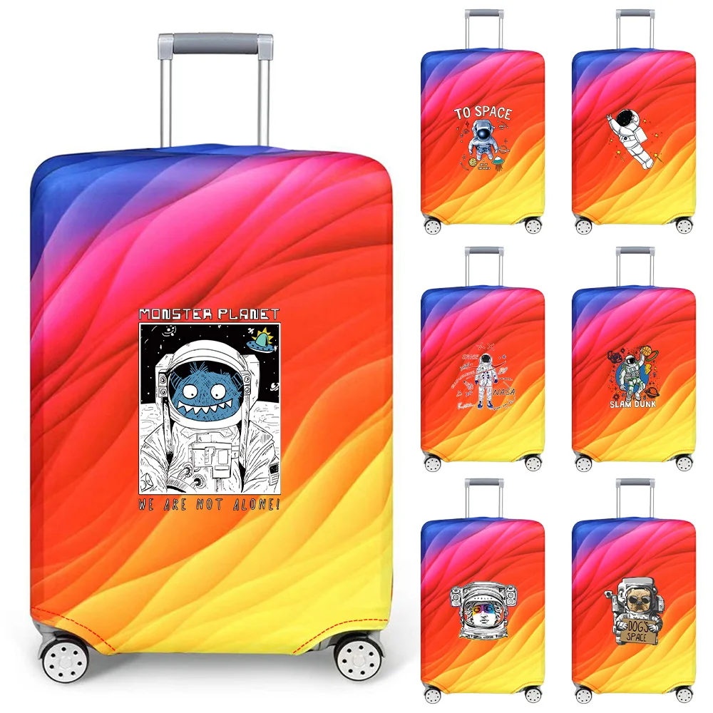 18-32 Inch Luggage Cover Stretch Fabric Suitcase Protector Case Astronaut Series Baggage Dust Case Covers Luggage Compartment