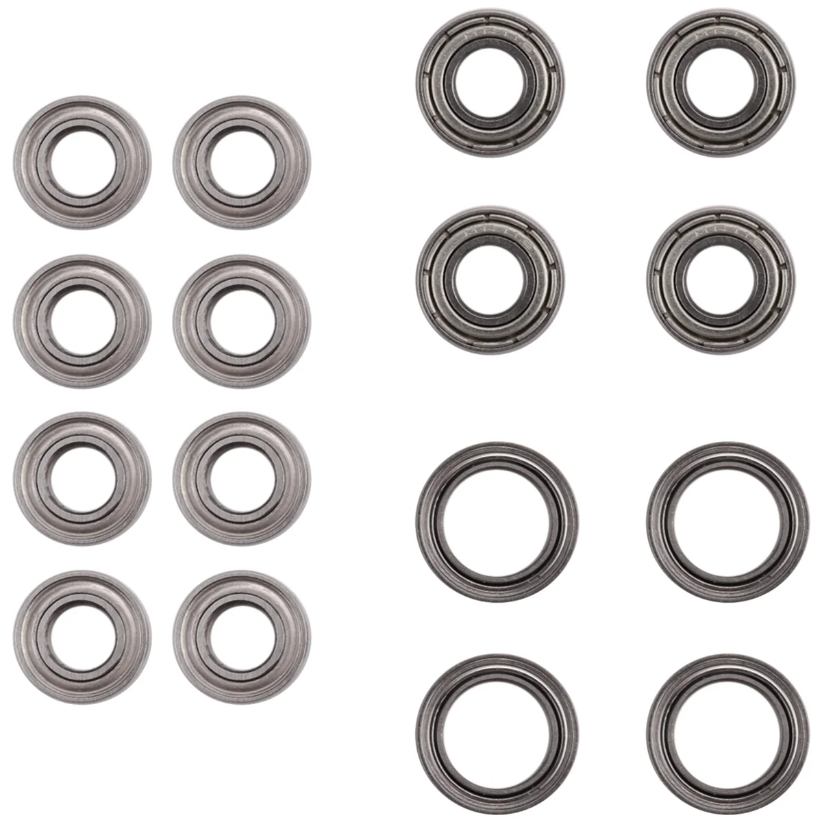 

ABQR 16Pcs Ball Bearing Kit for TT02 TT-02 TT02D TT-02D 1/10 RC Car Upgrade Parts Accessories