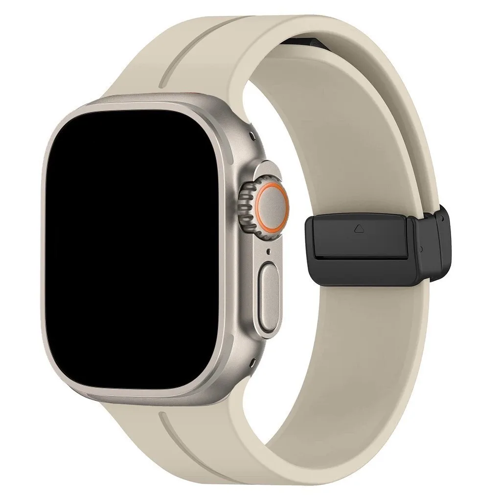Magnetische band voor Apple Watch Ultra Band 49 mm 45 mm Siliconen armband iWatch Series 7 8 se 6 5 3 44 mm 40 mm 41 mm 42 mm 38 mm band