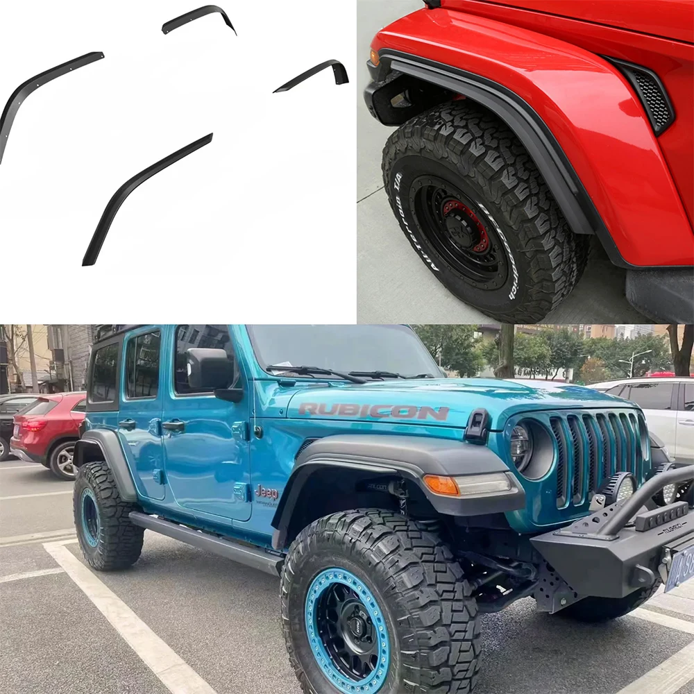 

Jeep Wrangler Jl Original Fender 4pcs High Low Fender Flare Widening Trim Extension Strip Fit For 2018++ SXMA JL1280