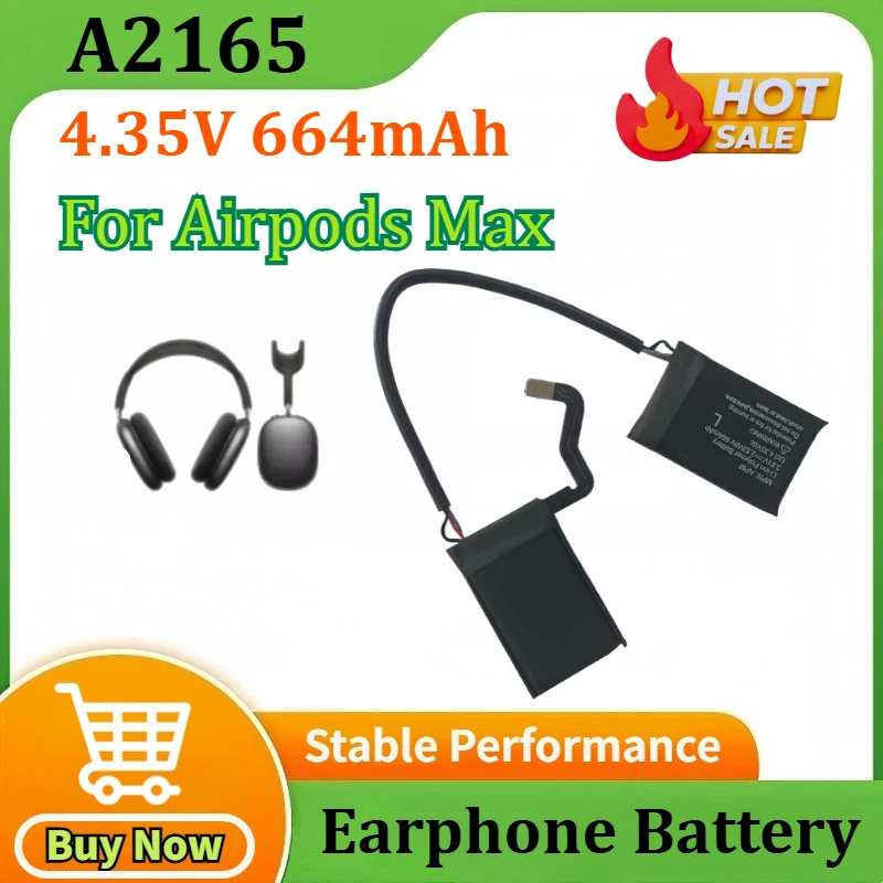 

A2165 Battery 4.35V 664mAh for Apple Airpodsmax Headset for Airpods Max Batteries