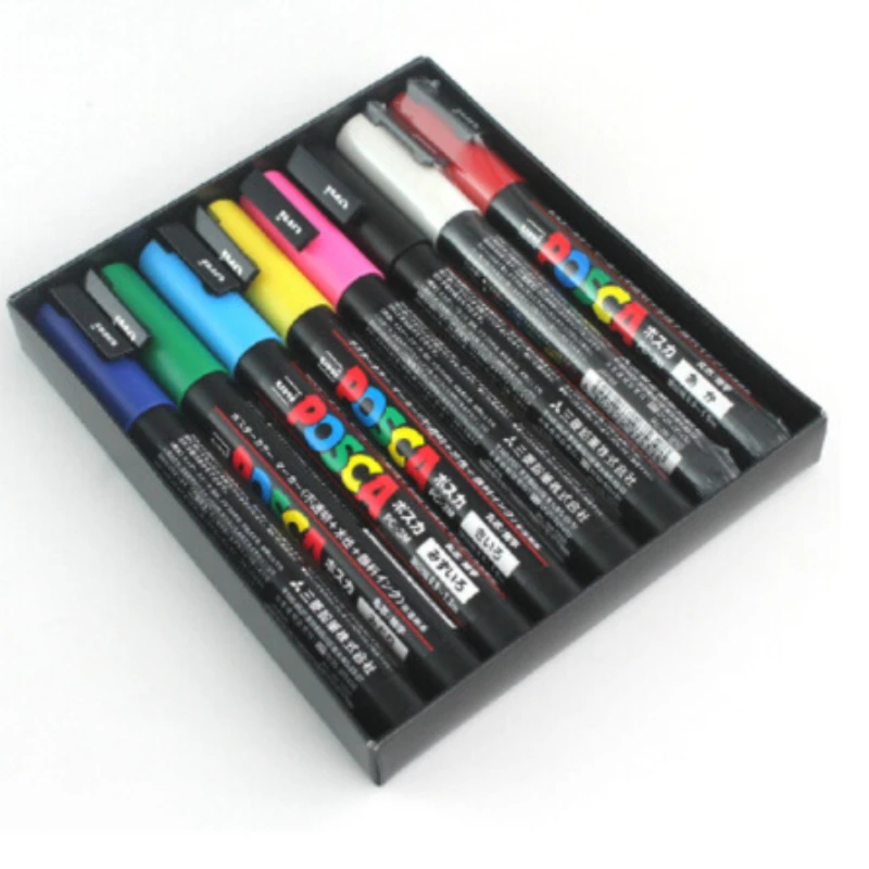 Mitsubishi UNI  PC-3M  0.9 acrylic marker pen 8-color 15-color 17-color set queen bee marker pen beekeeping tool