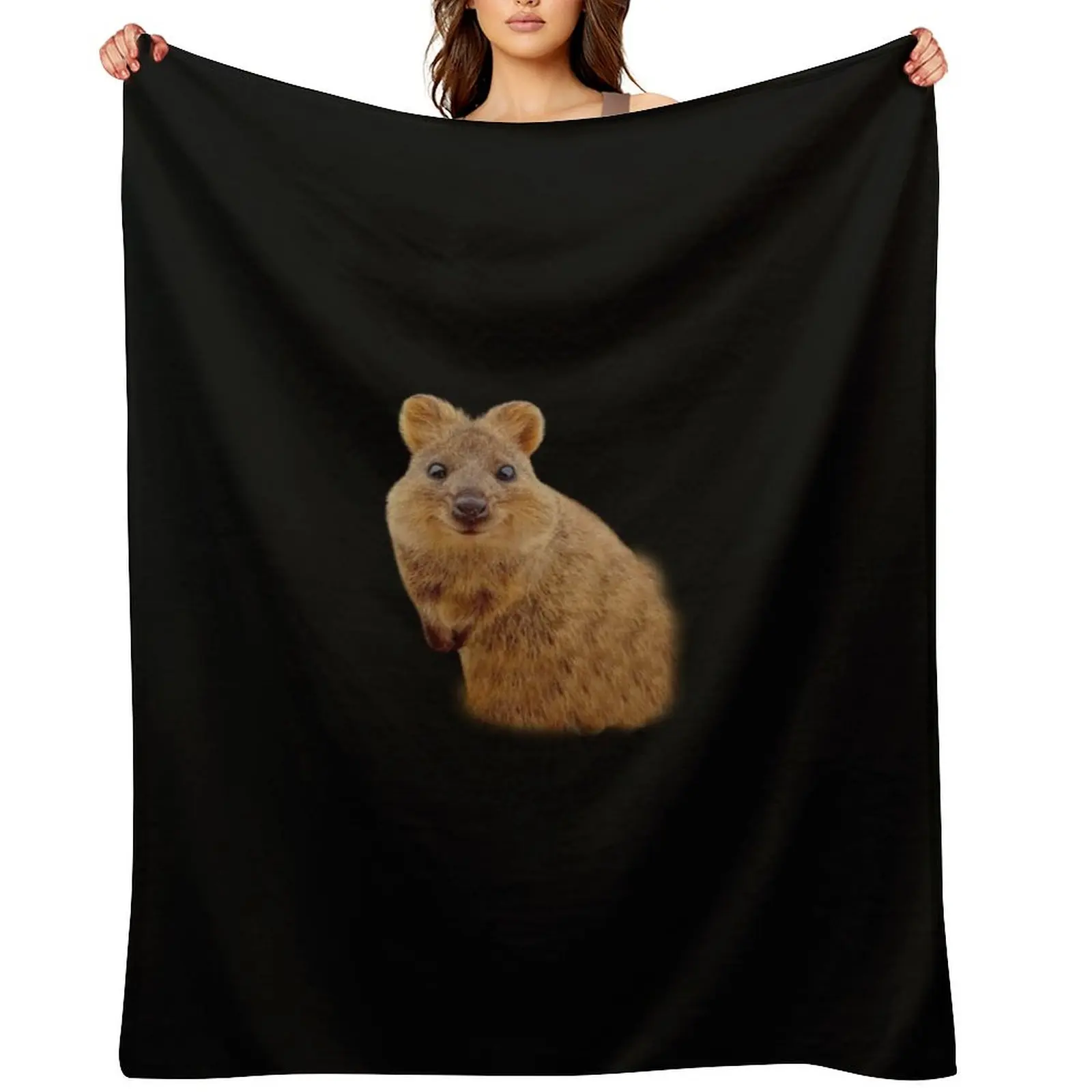 

quokka Throw Blanket Warm Soft Plaid cosplay anime Travel Blankets
