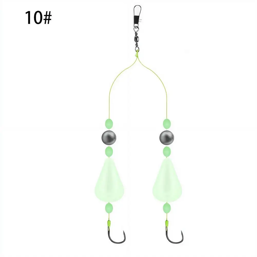 Doppelhaken-Angelvorrichtungen mit Nachtlicht-Design, Doppelte Auftriebskraft & Reverse Bottom Ready Made Pesca Karpfen-Rigs Angelköder – Detail 1