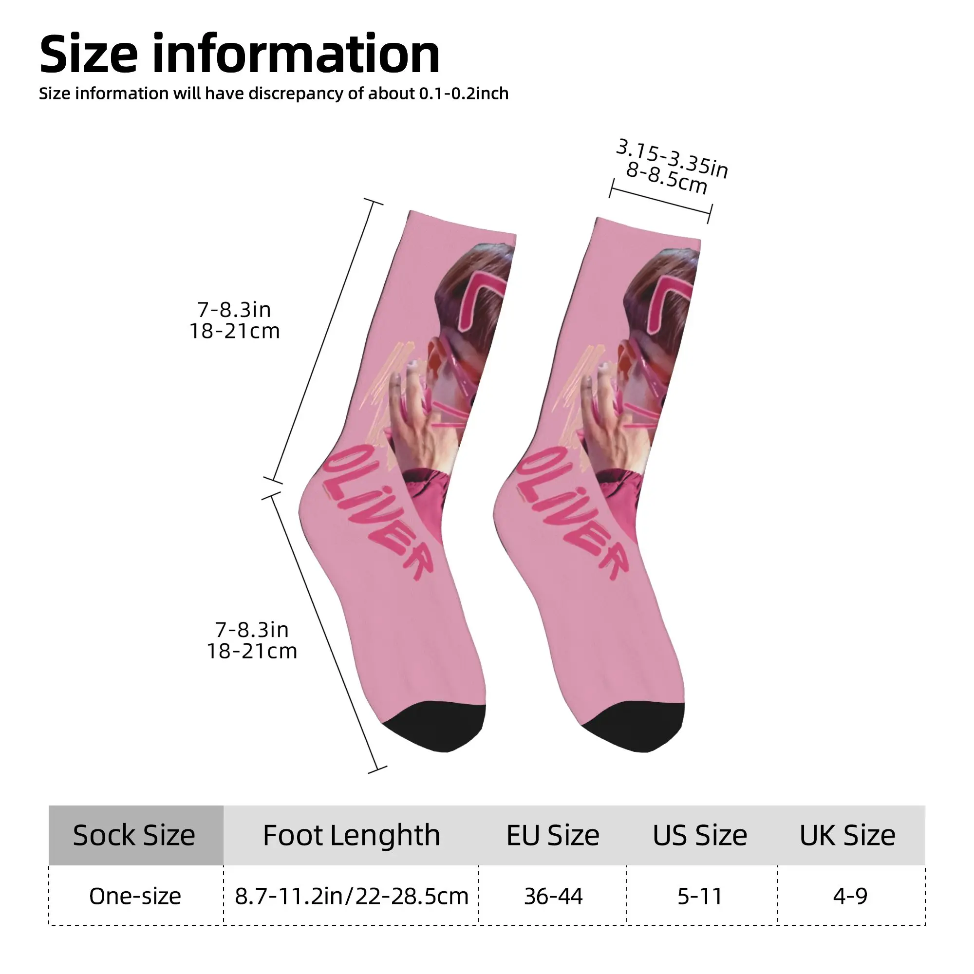 Oliver Tree Rapper Rip Socks Men Women Polyester Funny Happy  Socks Novelty Spring Summer Autumn Winter Middle Tube Socks Gift