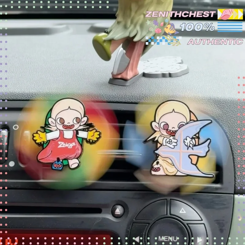 

Authentic POPMART Zsiga Walking People Series Car Diffuse Blind Box Car Aromatherapy Trend Surrounding Models Festival Gifts