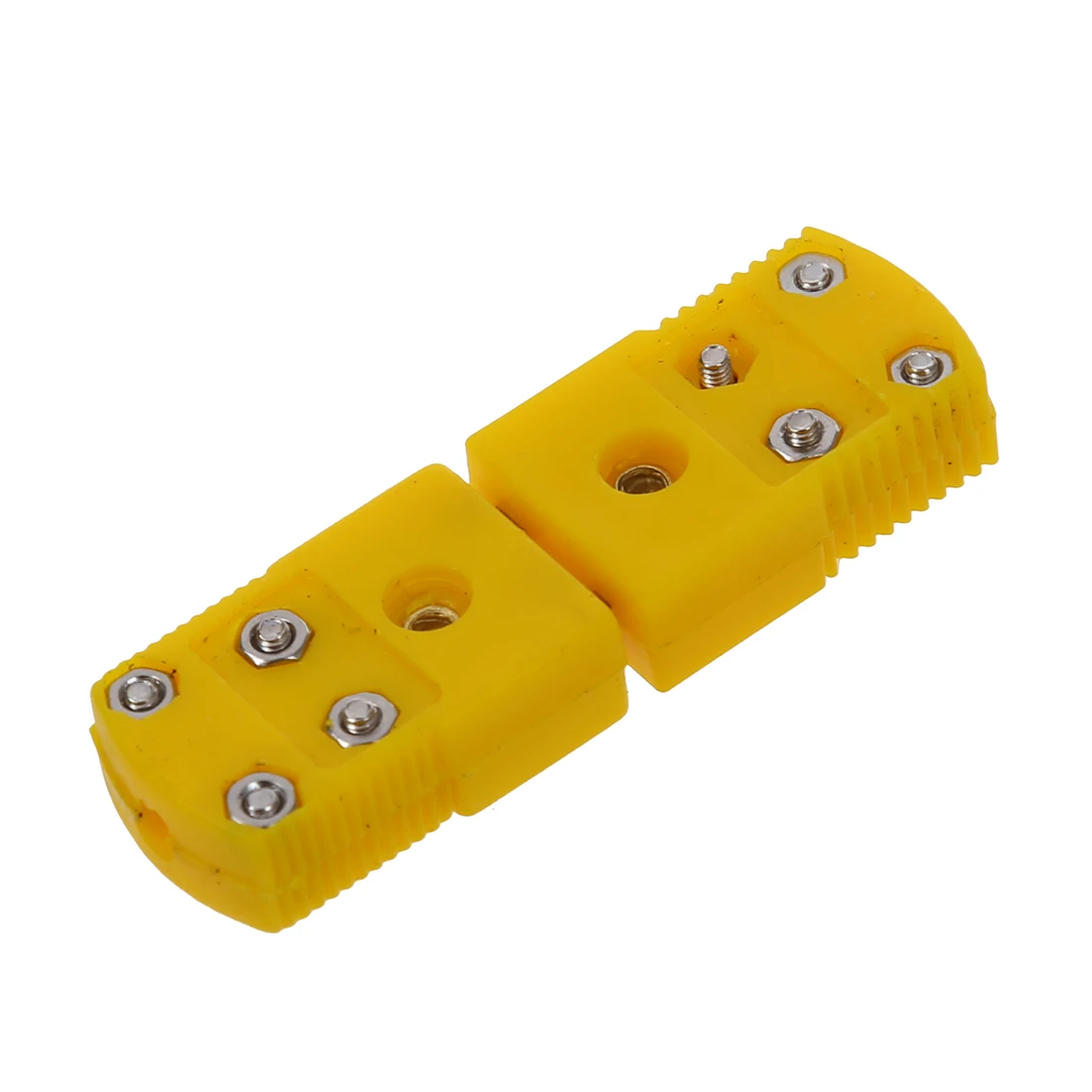 Yellow Plastic Shell K Type Thermocouple Plug Socket Connector Set