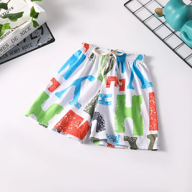 Summer Baby Boy Clothes Children Girls Letter Printed Loose Shorts Kid Casual Cotton Bottom Sports Jogging Beachwear