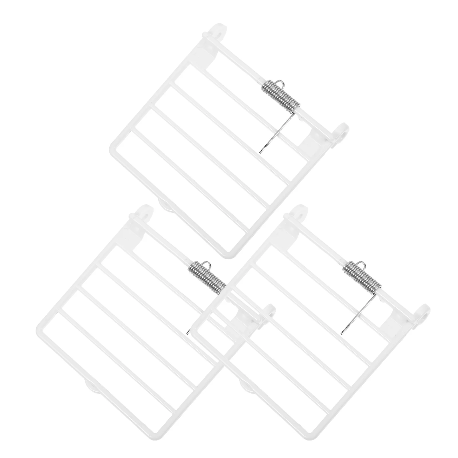 

3pcs Plastic Bird Cages Accessories Cages Fittings Replacement Door Accessory With Spring Wires Plastic Supply Feeder