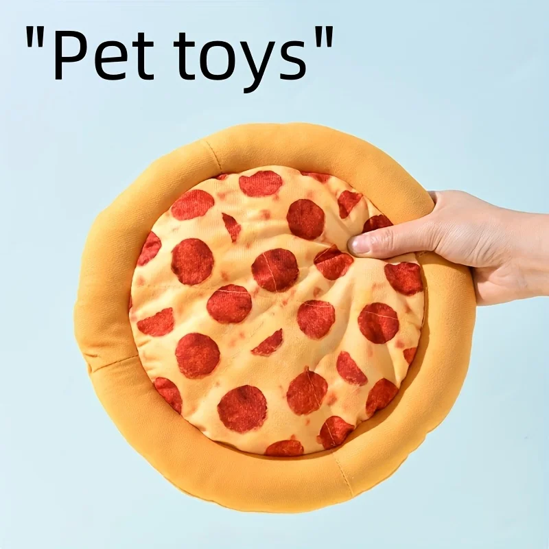 Squeaky Plush Pizza & Shrimp Dog Toy 2
