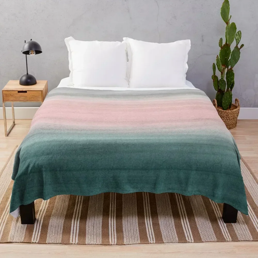 

Touching Teal Blush Gray Watercolor Abstract #1 #painting #decor #art Throw Blanket Lightweight Cozy Blanket for Bed Sofa