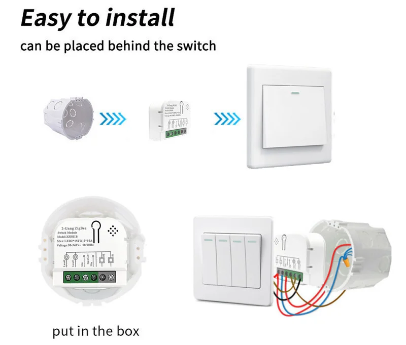 2 Gang Tuya ZigBee Smart Switch Module with Power Monitor Smart Home Automation Timer Relay for Alexa Google Home Smart Life