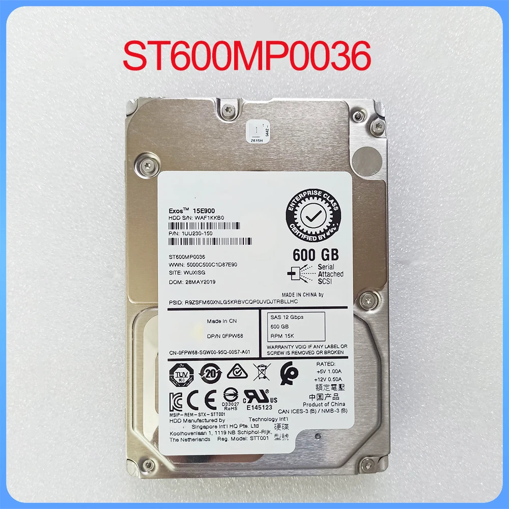 

For DELL 0FPW68 600G 2.5 Inch 15K 12GB SAS Server Hard Disk ST600MP0036