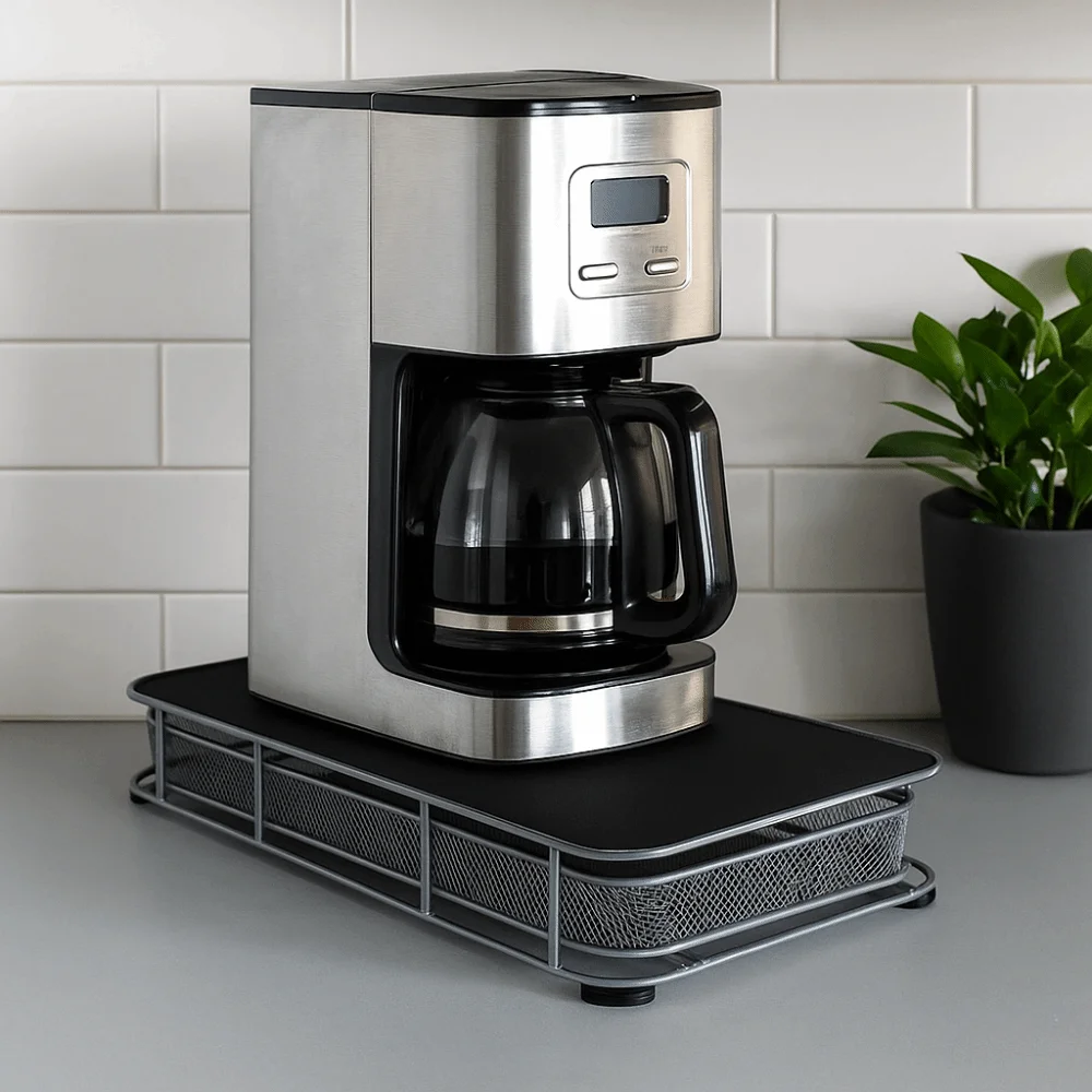 

Metal Coffee Capsule Display Rack Large Capacity Black Coffee Pod Holder Pull-Out Anti-Slip Coffee Capsule Holder Office