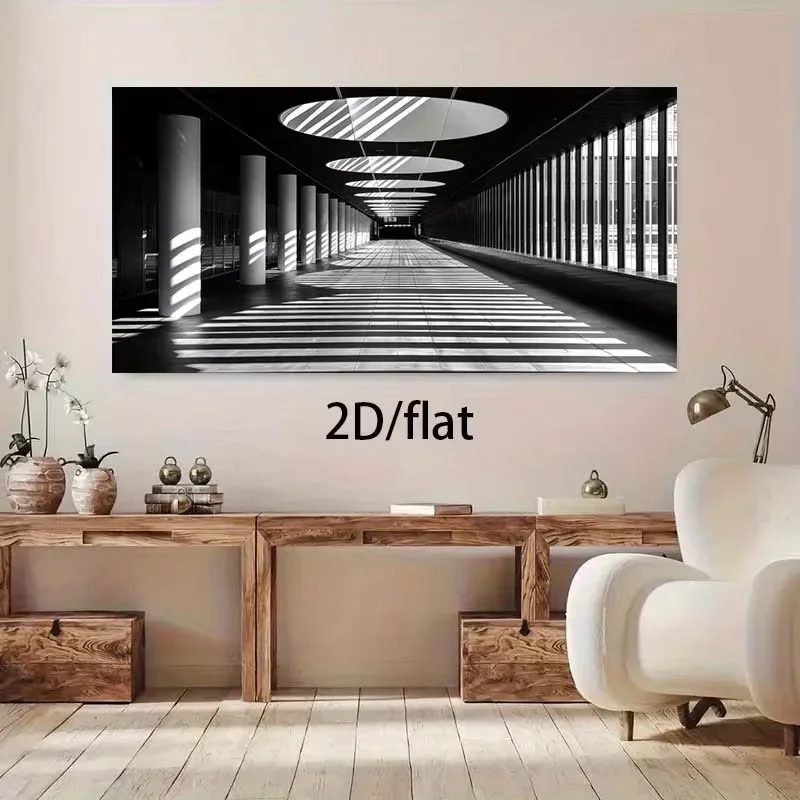 Large-sized 1pc frameless Canvas Painting 2D Flat, 1pc 2D Frameless Canvas Painting, 2D Flat, Oversized Modern Minimalist Canvas