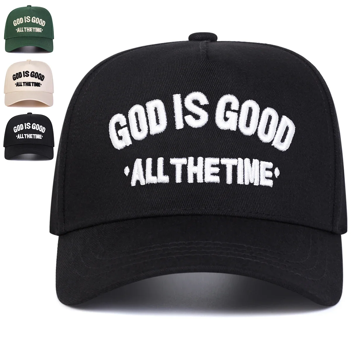 Unisex GOD IS GOOD Letter Embroidery Baseball Caps Spring Autumn Outdoor Adjustable Casual Hats Sunscreen Hat Sports Cap