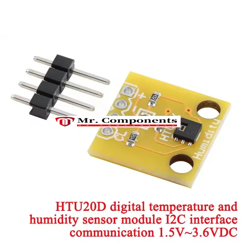 1 peça htu31d htu21d htu20d módulo sensor digital de temperatura e umidade i2c comunicação iic htu21d DFN-6 GY-213v-HTU21D novo