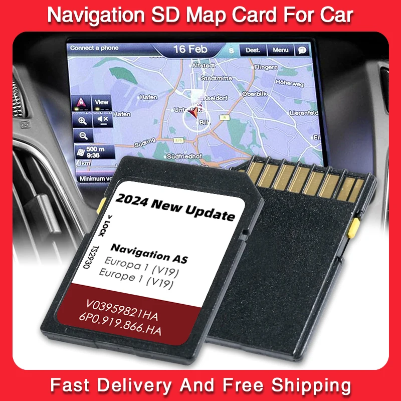 for Seat Leon Ibiza Leon Alhambra MIB2 GEN2 Sat Navi System SD Card with Europe UK 2024 Maps AS V19 Accessories