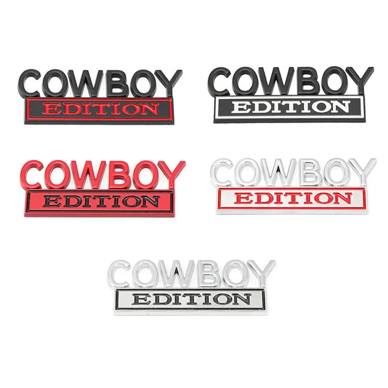 Car Stickers Badge Emblem Tail Decal for COWBOY EDITION Logo For SEAT Subaru Suzuki Toyota Volvo Volkswagen Ford Honda