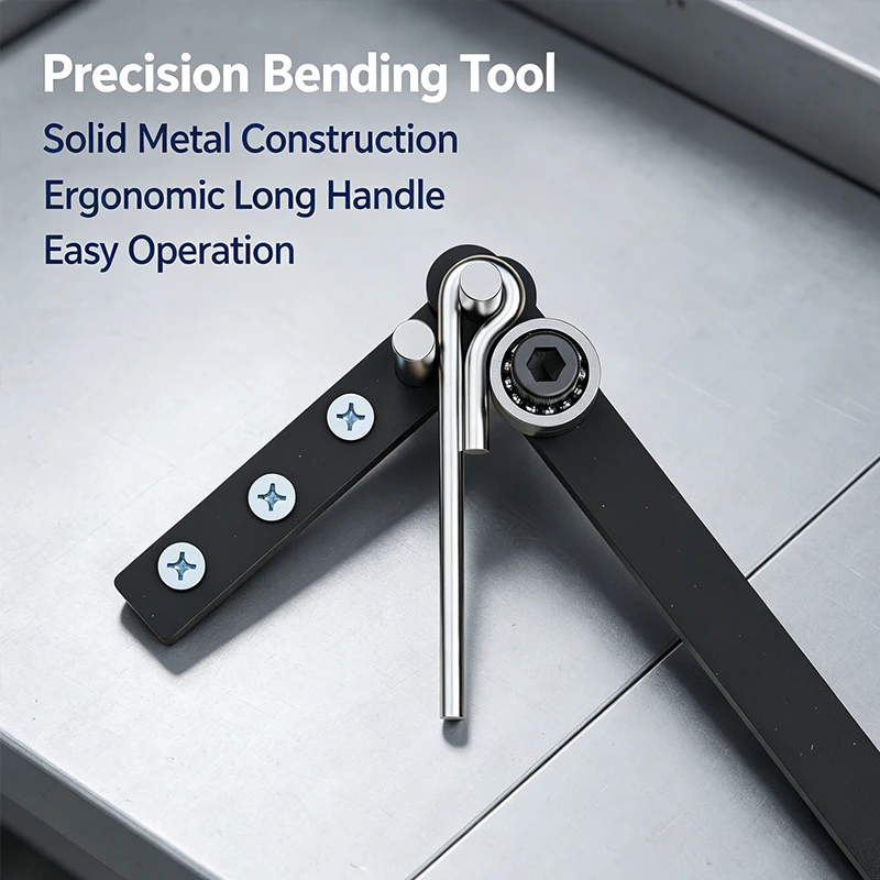 Hand Wire Bender Manual Metal Rod Bending Tool for Iron Copper Stainless Steel Round Bar DIY Metalworking Bending Jig Angle Bend