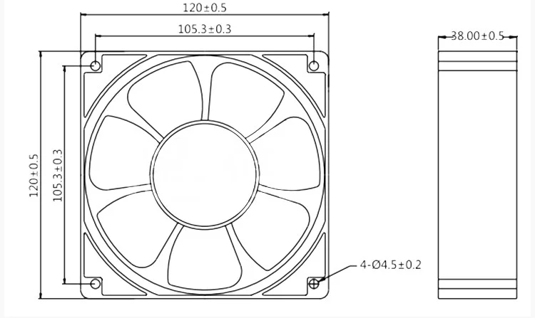 

1 шт. 4712KL-05W-B40 12038 12 см 24 В 0,48 А ABB ACS800 охлаждающий вентилятор серверный инвертор 120*120*38 мм