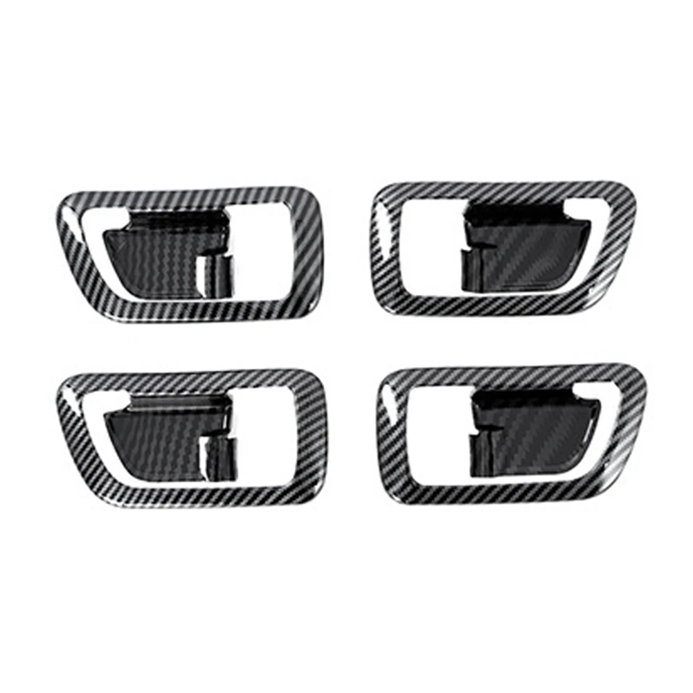 

4Pcs Carbon Fiber Inner Door Handle Bowl Panel Cover Trim for Mitsubishi Pajero 2007-2019 Interior Mouldings