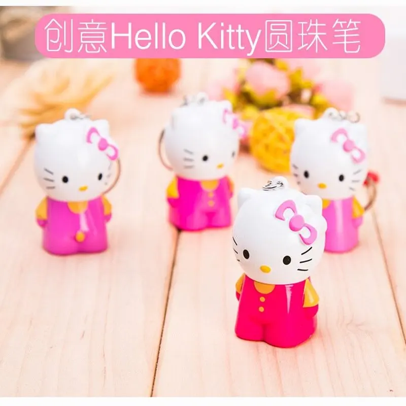 Imagem -02 - Sanrio Telescópica Caneta Esferográfica Modelagem Expressão dos Desenhos Animados Hello Kitty Série Papelaria Kawaii Presente 12 Pcs 24 Pcs