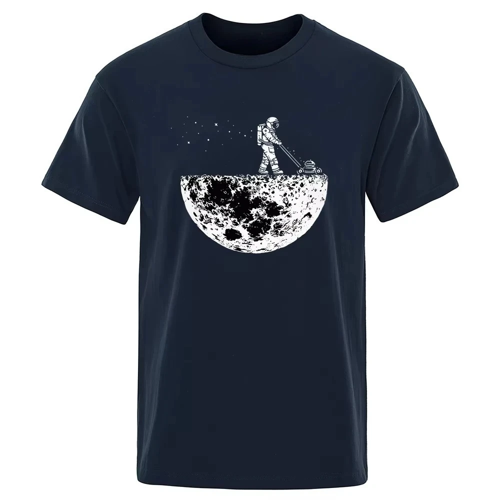 Astronauts Cherry The Lunar Environment Casual T-Shirt Men's and Women's Luxury Brand Top