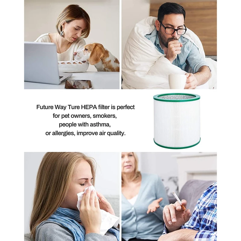 M17K 2 pacotes de filtro de substituição HEPA para Dyson TP00 TP02 TP03 AM11 Tower Purifier Pure Cool Link, peça de substituição 968126 -03