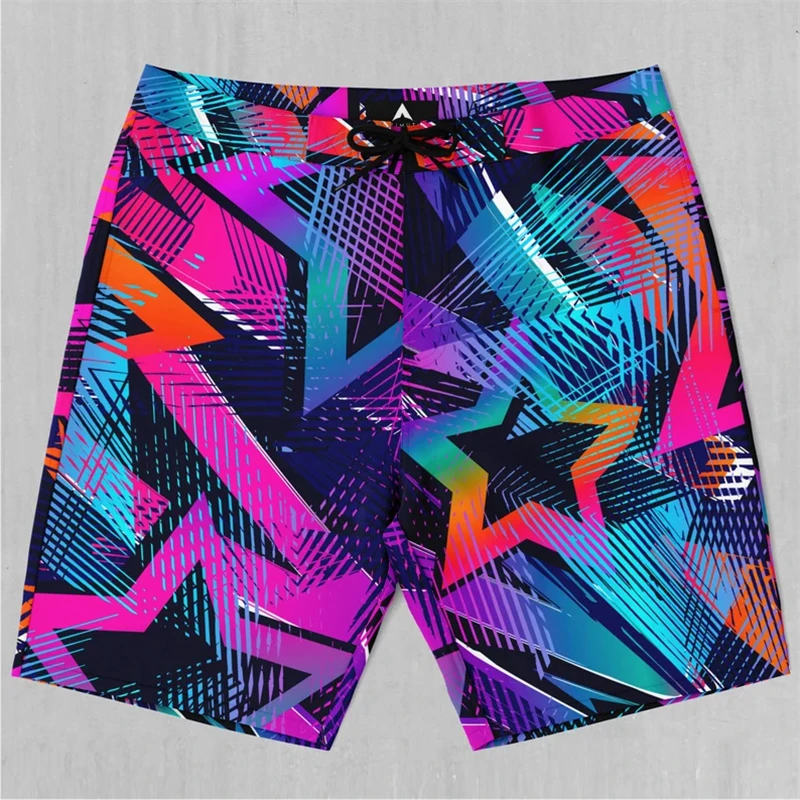 

Hip Hop Street Casual Shorts For Men Neon Style Personality Trend Music Carnival Party Beach Shorts 2025 Summer Trend Short Pant