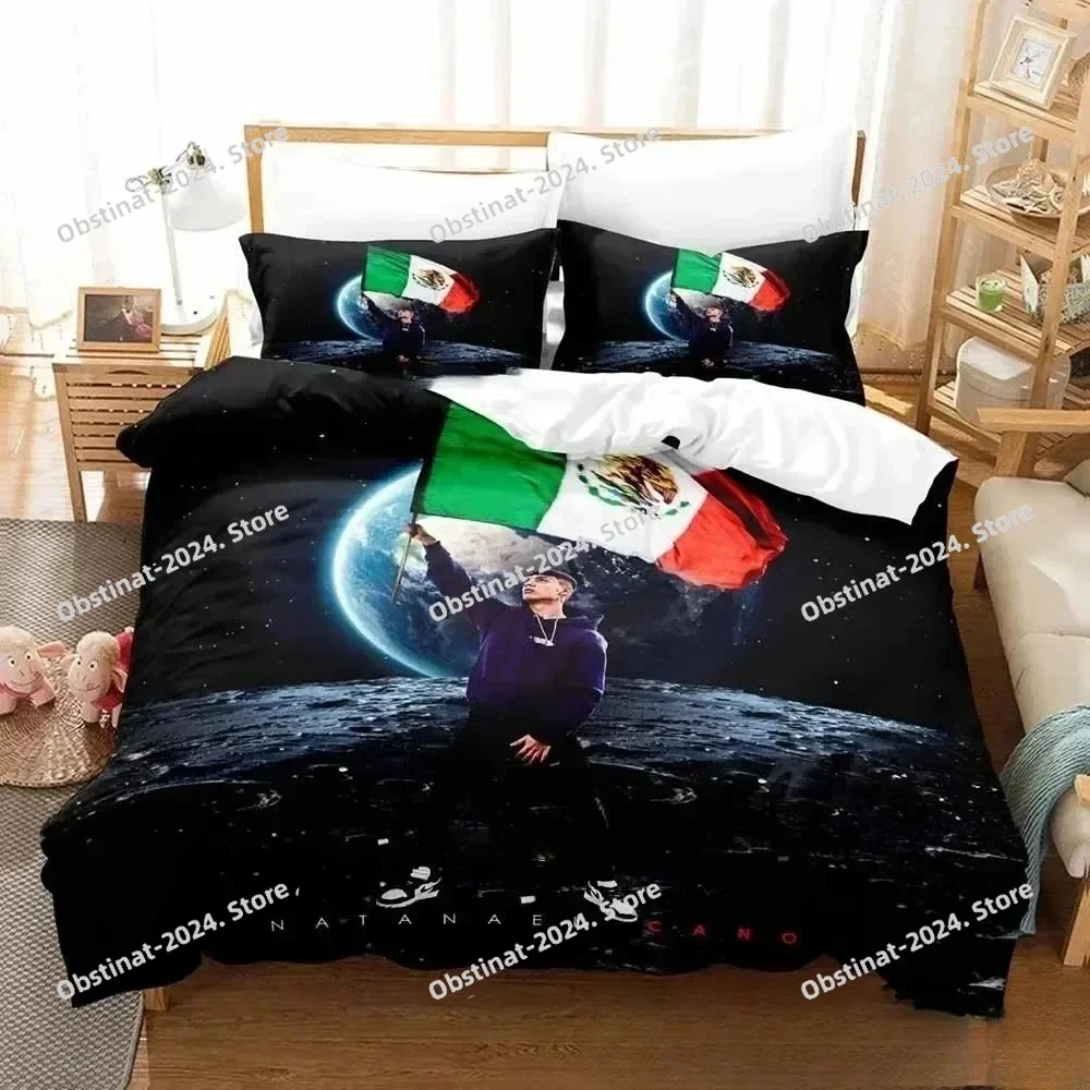 

3D Print Music B-Band Natanael Cano Bedding Set Printed Duvet Cover Pillowcase Single Double Style Queen King Size Sets